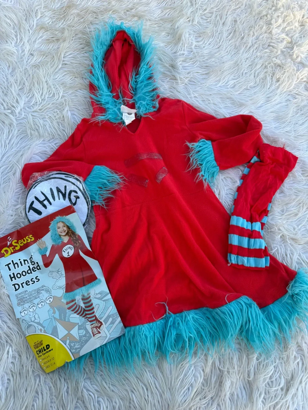 Dr. Seuss Thing Hooded Dress Costume (E5)